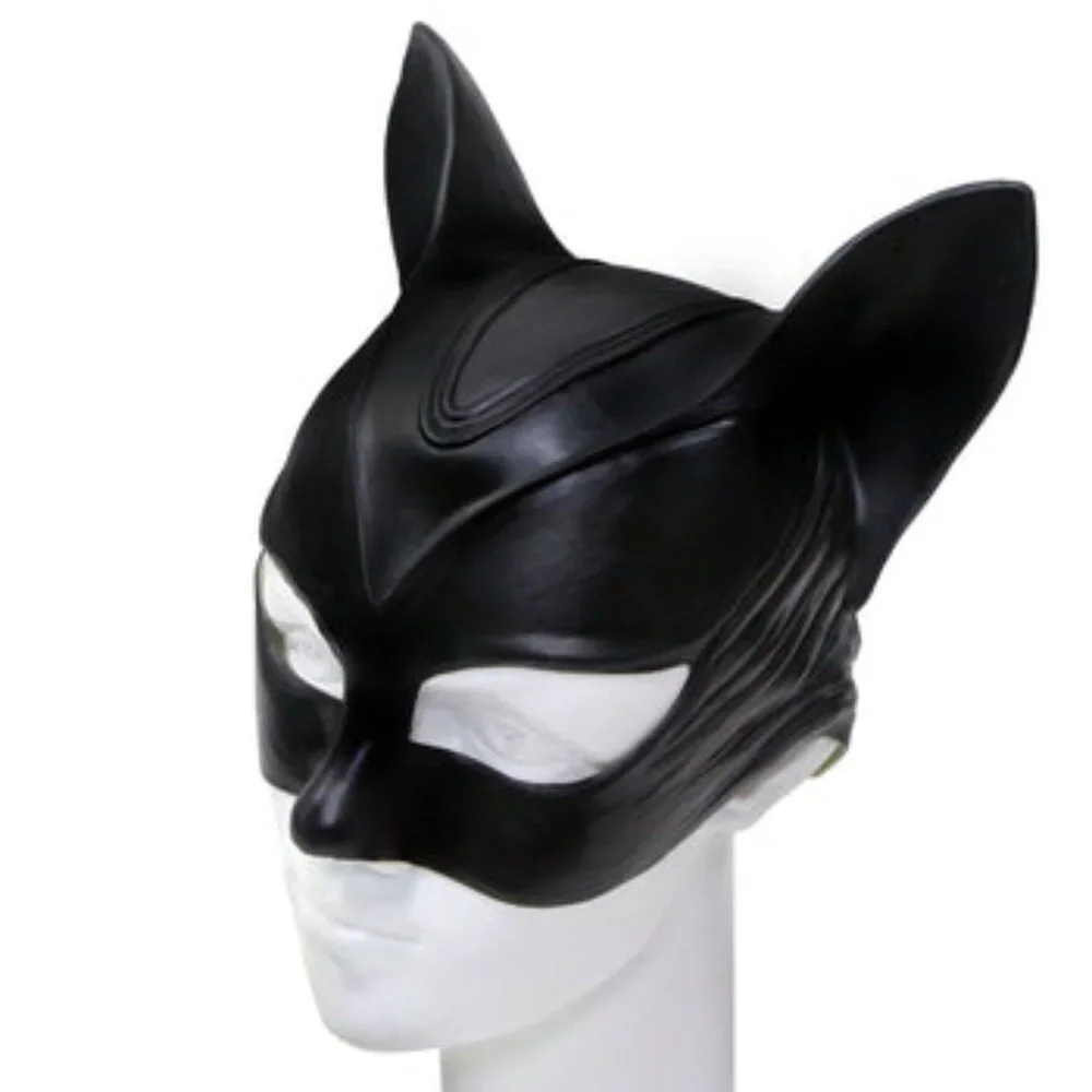 Cat Woman Face Latex Mask Cosplay Batman Catwoman Costume Props Halloween